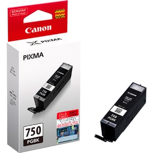 Canon Black Pigment Pack Inkjet 1 Cartridge PGI-750BK Ink 1 Inkjet Pack Original