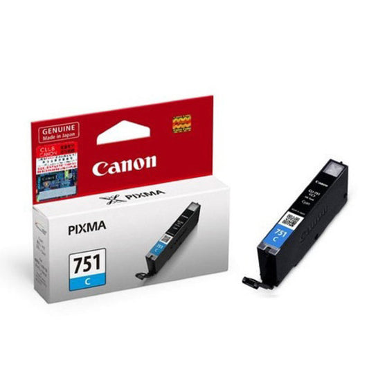 Canon Pack 1 Original Ink Cyan Inkjet CLI-751C Inkjet Cartridge 1 Pack