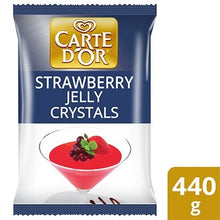Laden Sie das Bild in den Galerie-Viewer, Carte d&#39;Or Strawberry Flavoured Jelly Crystals 440g (12 x 440g) Carton
