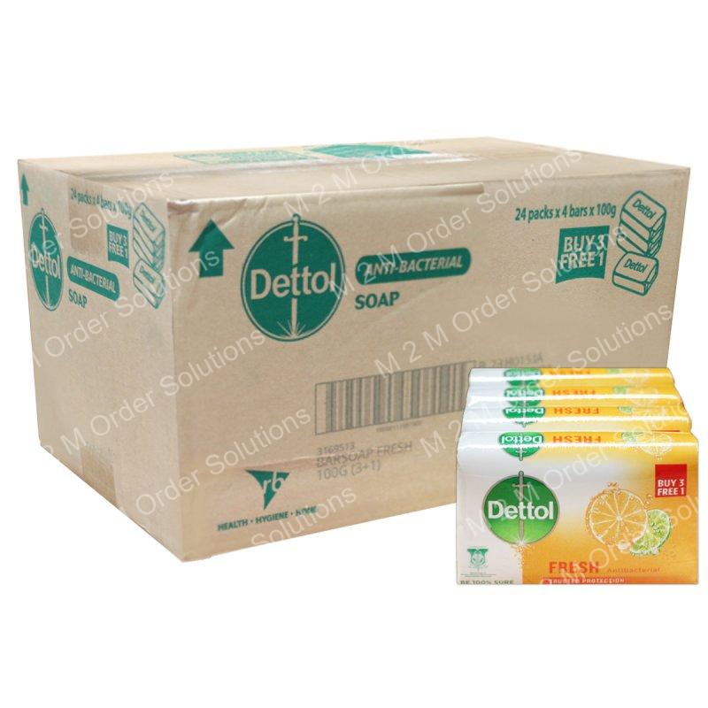 DETTOL FRESH SOAP BAR 24x3 PLUS 1x100G