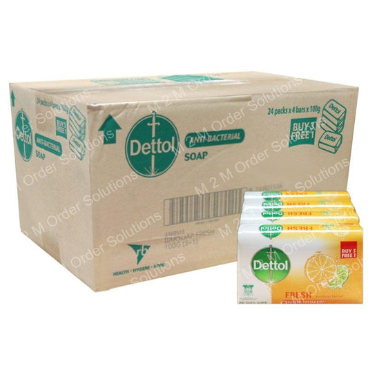 DETTOL FRESH SOAP BAR 24x3 PLUS 1x100G