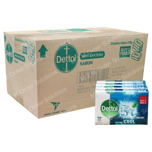 DETTOL INSTANT COOL SOAP BAR 24x3 PLUS 1x100G