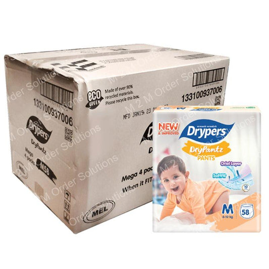 DRYPERS DRYPANTZ M DIAPER BABY-4*58S
