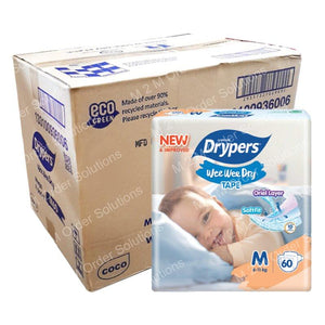 DRYPERS TAPE M DIAPER BABY-4*60S