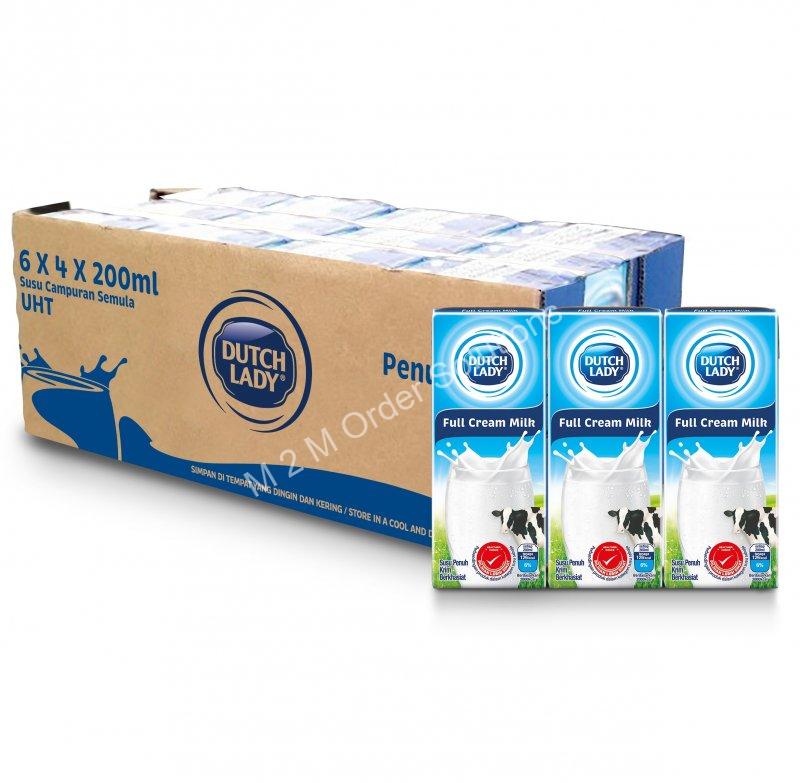 DUTCH LADY UHT MILK  FULL OF CREAM 4*6*200ML
