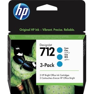 HP 712 3 Cyan Original - Cartridge Pack 29 mL Inkjet / - - Ink