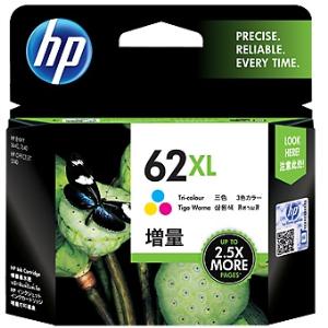 HP Original Pack Inkjet Pages Ink Cartridge - Tri-colour 62XL - 415