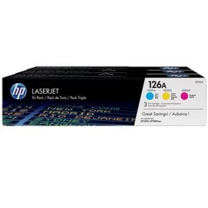 HP - Original Pages Assorted - Cartridge - / Toner 126A - (CF341A) Tri-pack Carton Laser 3 1000