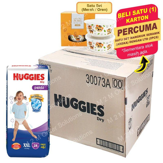 HUGGIES PANTS XXL DIAPER BABY-4*28S