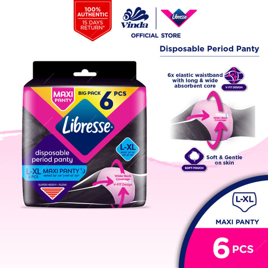 Libresse disposable period panty packaging with Vinda logo on a white background  m2m order solutions