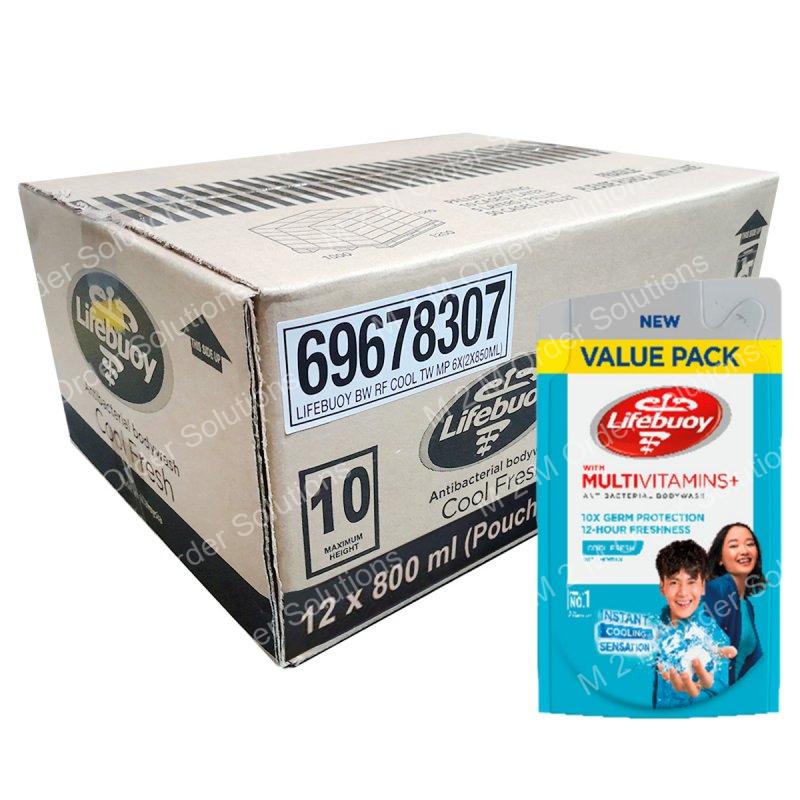 LIFEBUOY SOAP SHOWER COOL FRESH 12x800ML