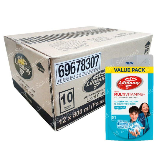LIFEBUOY SOAP SHOWER COOL FRESH 12x800ML