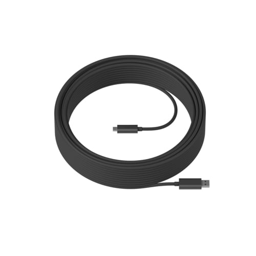 Logitech 25 M Fibre Optic Data Transfer Cable Cable For Tap Video Conferencing Camera First End Usb Type A Male Second End Usb Type C Male 10 Gbit S Plenum