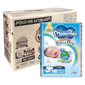 MAMYPOKO TAPE DIAPER BABY-NEWBORN 4*44S