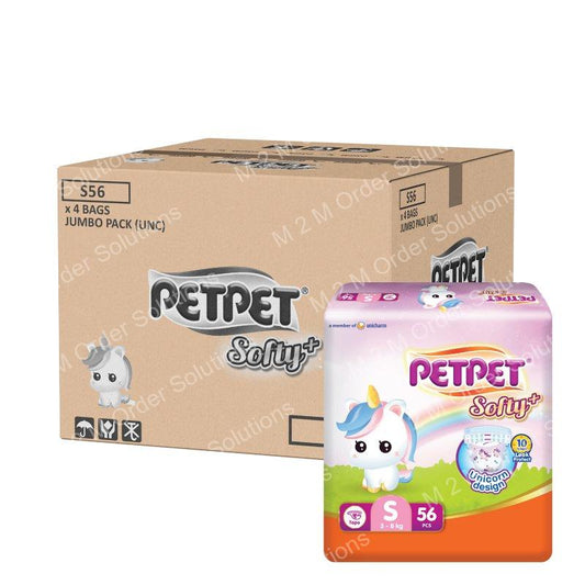 PETPET SOFTY TAPE S DIAPER BABY-4*56S