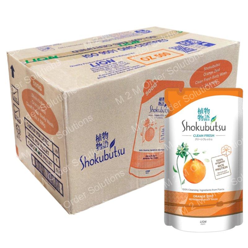 SHOKUBUTSU SOAP CLEAN FRESH OREN PACK 24x500G