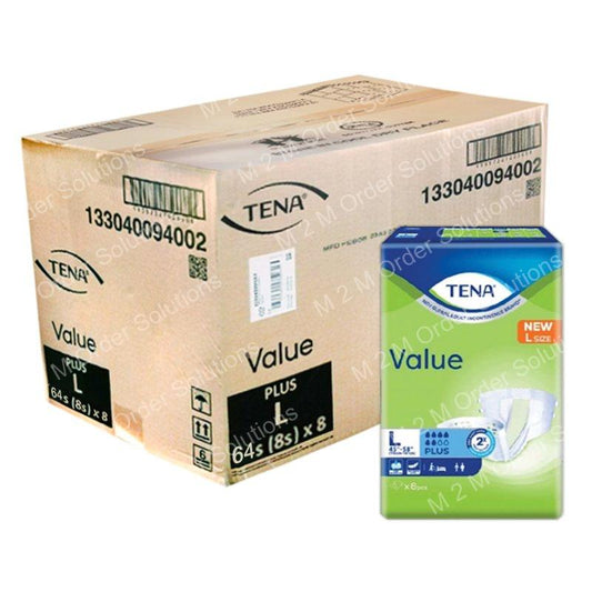 TENA VALUE TAPE L ADULT DIAPER 8*8S