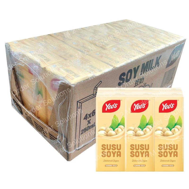 YEOS MILK SOYA LESS SUGAR 4*6*250ML